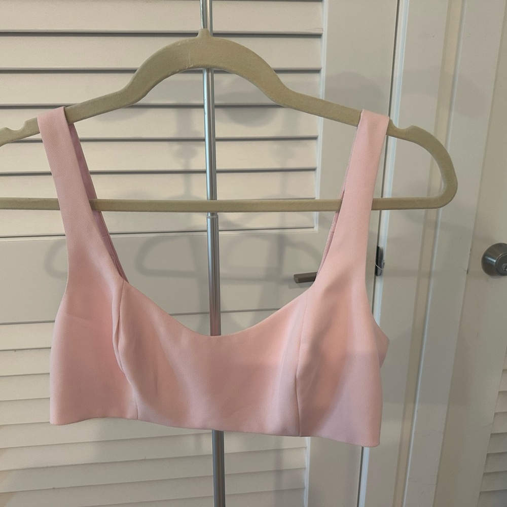 For Love And Lemons Pink Crop Top Seamless Design